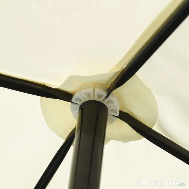 Outsunny Umbrelă de Grădină Pătrată, Reglabilă și Portabilă, Acoperiș Pătrat, 2x2m, Crem, Ușor de Asamblat | Aosom Romania