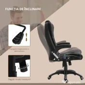Vinsetto Fotoliu de masaj pentru birou sau acasa cu inaltime reglabila, 6 puncte de masaj si incalzire, 67L x 74P x 107-116Acm, negru 