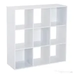 HOMCOM Librarie Alba Moderna 9 Compartimente 91 x 29.5 x 91 cm