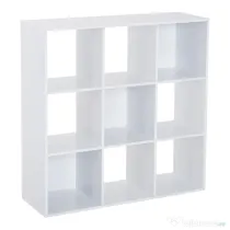 HOMCOM Librarie Alba Moderna 9 Compartimente 91 x 29.5 x 91 cm