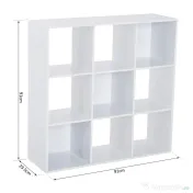 Librarie Alba Moderna HOMCOM 9 Compartimente 91x91x30cm | Aosom Romania