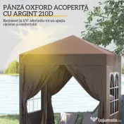 Outsunny Pavilion Pop-up Impermeabil cu 4 Pereți Detașabili și Geantă de Transport, 2x2x2.4 m, Maro 