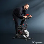 HOMCOM Bicicleta pentru Antrenament Aerobica cu Display LCD, Negru si Rosu 