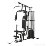 HOMCOM Statie de fitness Multifunctionala pentru Sala si Casa, din Otel 150x110x210cm Negru