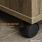 Mobilier Bucatarie Multifunctional HOMCOM cu 4 Roti, Dulapior si Etajera pentru Microunde, 60,4x40,3x97cm - Lemn