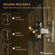 Mobilier Bucatarie Multifunctional HOMCOM cu 4 Roti, Dulapior si Etajera pentru Microunde, 60,4x40,3x97cm - Lemn