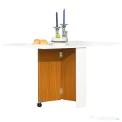 HOMCOM masa de pranz, pliabila cu roti, 120x80x73cm 
