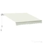 Outsunny Copertina pentru soare tip rulou cu manivela, din aluminiu si poliester, 295x245cm, alb