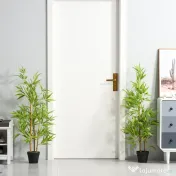 Outsunny Set 2 Plante Bambus Artificiale – 120 cm cu Ghiveci 