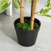 Outsunny Set 2 Plante Bambus Artificiale – 120 cm cu Ghiveci 