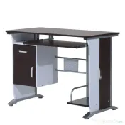 HOMCOM Birou pentru PC cu Sertare in Lemn, 100x52x75cm, Maro 