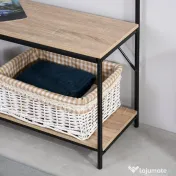 HOMCOM Set Hol cu Cuier, Bancă și Suport pentru Pantofi, Stil Industrial, Mobilier pentru Intrare, Metal și Lemn | Aosom Romania 