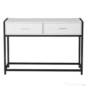 HOMCOM Consolă Modernă cu 2 Sertare, Masă pentru Hol sau Living, Design Elegant, 120x34x81 cm | Aosom Romania 