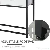 HOMCOM Consolă Modernă cu 2 Sertare, Masă pentru Hol sau Living, Design Elegant, 120x34x81 cm | Aosom Romania 