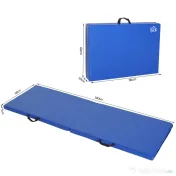 HOMCOM Saltea de Gimnastică Pliabilă și Antiderapantă 180x60x5 cm Albastru | Aosom Romania