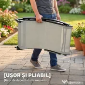 Set 2 Sezlonguri de Gradina Outsunny Pliabile, Aluminiu si Textilen, Kaki, 61x165x63cm | Aosom Romania 