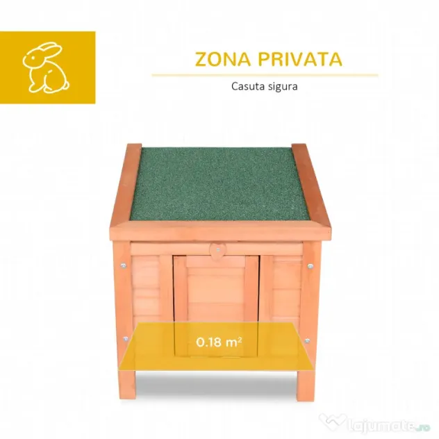 PawHut, cusca cu trapa pentru animale, 51x42x43 cm | Aosom Romania