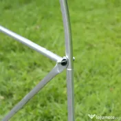 Outsunny Seră de Grădină a Tunnel 4x2x2 m cu Uși Rulabile și 6 Ferestre, Seră pentru Grădină cu Acoperiș înclinat, Structură din Metal și Acoperire PE, pentru Grădinărit Legume Flori Fructe, Alb | Aosom Romania 