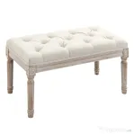 HOMCOM banca pentru dormitor si hol, 80x40x41cm, bej