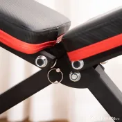 HOMCOM Bancă Reglabilă pentru Exerciții Musculare, Oțel și PU, Negru și Roșu, 130x48x48-109 cm | Aosom Romania 
