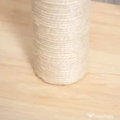 PawHut Stâlp de Zgâriat pentru Pisici cu Bază din PAL, 34x34x60 cm, Bej | Aosom Romania