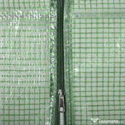 Outsunny Sera de Grădină din Oțel și Plastic PE cu 4 Rafturi, Frânghii și Țăruși Inclusi, 141x72x191 cm, Verde | Aosom Romania 