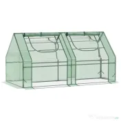 Outsunny sera din otel, copertina PE 180x90x90 cm, verde 