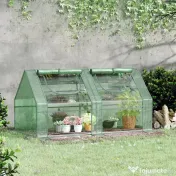 Outsunny sera din otel, copertina PE 180x90x90 cm, verde 