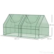 Outsunny sera din otel, copertina PE 180x90x90 cm, verde 