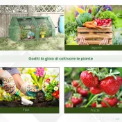 Outsunny sera din otel, copertina PE 180x90x90 cm, verde 