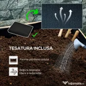 Outsunny Pat pentru Gradina de Legume Inaltat din Lemn, Jardiniera de Gradina pentru Plante, Legume si Ierburi Aromatice, 117x117x30cm