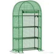 Outsunny sera de gradina, pentru plante, legume , fructe, protectia plantelor 80x49x160cm, verde | Aosom Romania