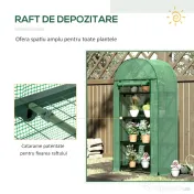 Outsunny sera de gradina, pentru plante, legume , fructe, protectia plantelor 80x49x160cm, verde | Aosom Romania