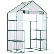Outsunny Sera de Gradina din PE Impermeabila si Anti UV, 142x73x195cm - Verde 