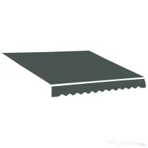 Outsunny Pânză de Înlocuire pentru Copertină Retractabilă cu Protecție UV 30+, 3,82x2,4 m, Gri | Aosom Romania