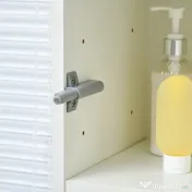 Kleankin Dulap de baie inalt cu rafturi reglabile, lucios, alb 