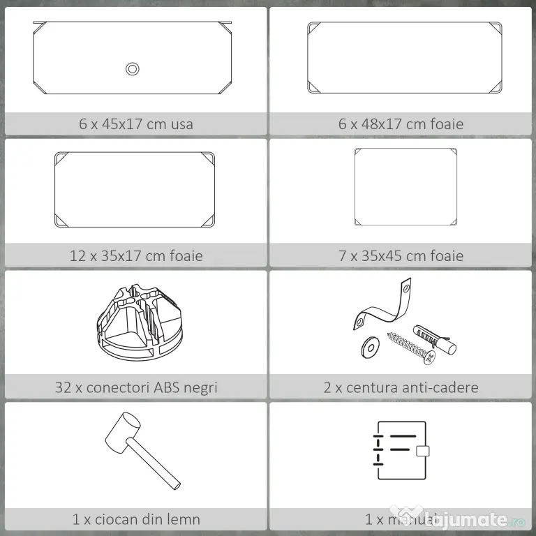 HOMCOM Mobilier Modular pentru Încălțăminte, 6 Cuburi Design Semicristal din PP și ABS, 45x35x17cm, Alb, Soluție Compactă | Aosom Romania