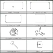 HOMCOM Mobilier pentru incaltaminte modular, 6 cuburi 45x35x17cm din plastic PP si otel, alb