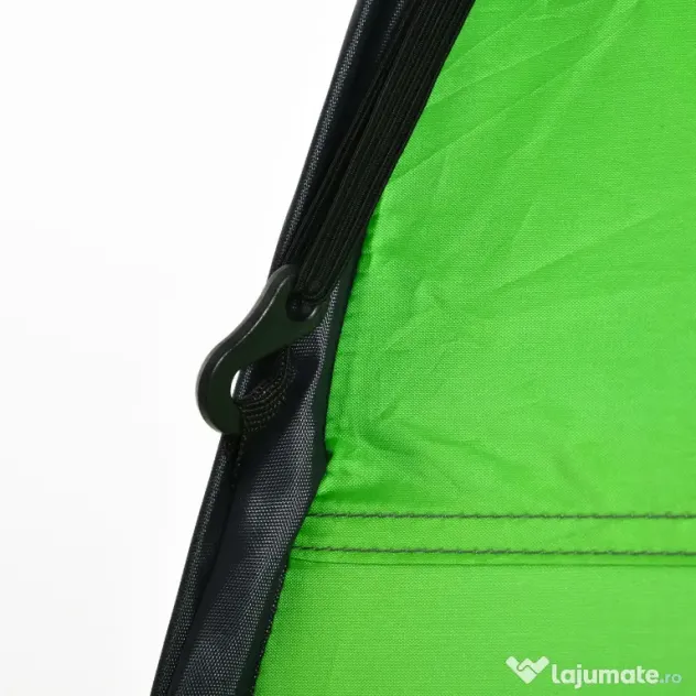 Cort de Dus Outsunny pentru Exterior cu Usa cu Fermoar, Geanta pentru Transport, 126x124x189cm, Verde | Aosom Romania