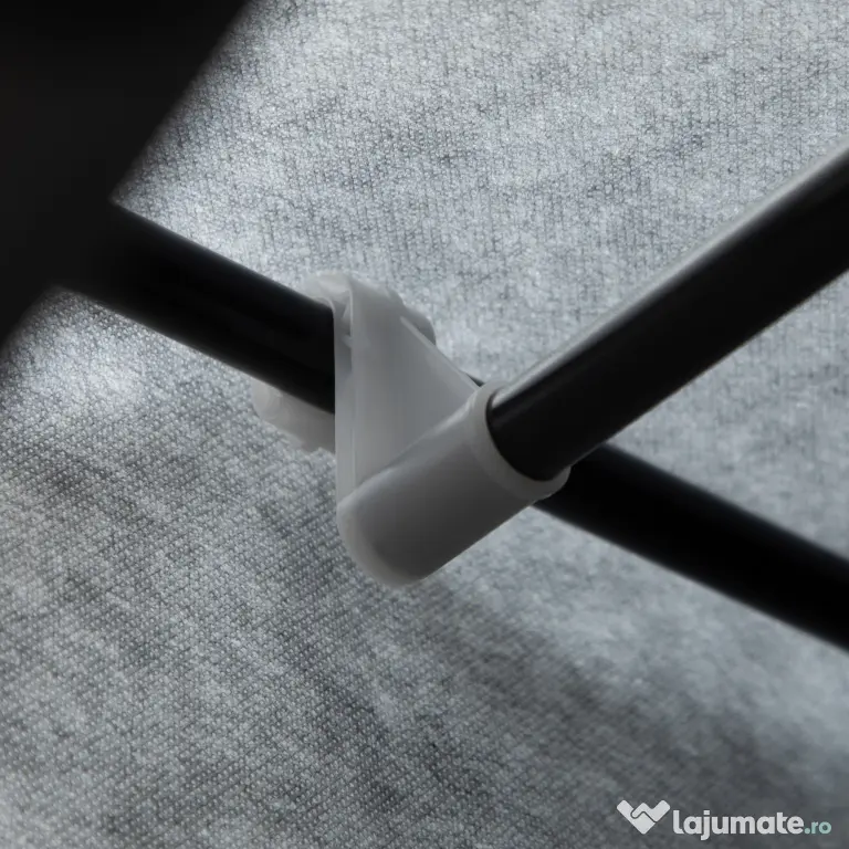 HOMCOM Dulap din Material Textil cu Bază Înălțată, 8 Rafturi și 2 Bare, 125x43x162.5 cm, Gri Închis | Aosom Romania