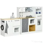 Homcom Bucatarie Copii – Set 2 Piese, Ustensile, Lumini & Sunete