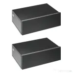 HOMCOM Set 2 Noptiere Suspendate Moderne din Lemn pentru Dormitor, 40x30x15cm, Negru