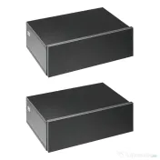 HOMCOM Set 2 Noptiere Suspendate Moderne din Lemn pentru Dormitor, 40x30x15cm, Negru 