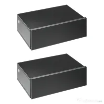 HOMCOM Set 2 Noptiere Suspendate pentru Dormitor, Noptiere Moderne din Lemn cu Fixare pe Perete, 40x30x15cm, Negru | Aosom Romania