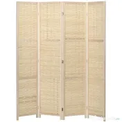 HOMCOM Separator de Cameră din Lemn și Bambus, Paravan Pliabil, Design Modern pentru Acasă și Birou | Aosom Romania