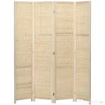 Homcom Separator Interior – Lemn & Bambus 170 cm, Maro Natural