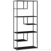 HOMCOM Biblioteca cu 7 nivele din PAL si otel pentru sufragerie, dormitor si birou, 83x34x180 cm, negru 