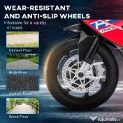HOMCOM Motocicleta electrica pentru copii BMW HP4 cu licenta cu 3 roti 6V Motocicleta alimentata cu baterii cu muzica pentru fete baieti 18 - 60 luni, rosu 