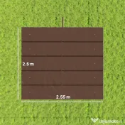 Outsunny Acoperiș pentru pergolă gazebo cu 10 orificii de drenaj, din poliester, 250x255 cm, pentru pergolă 3x3 m, culoare cafea 