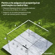 Outsunny Acoperiș pentru pergolă gazebo cu 10 orificii de drenaj, din poliester, 250x255 cm, pentru pergolă 3x3 m, culoare cafea 